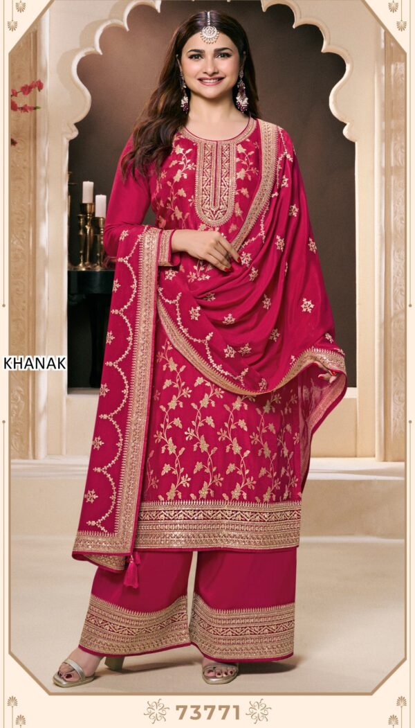 Online Shopping For Un-Stitched Plazo Suits In Attractive Colours Is Perfect For Any Festivals