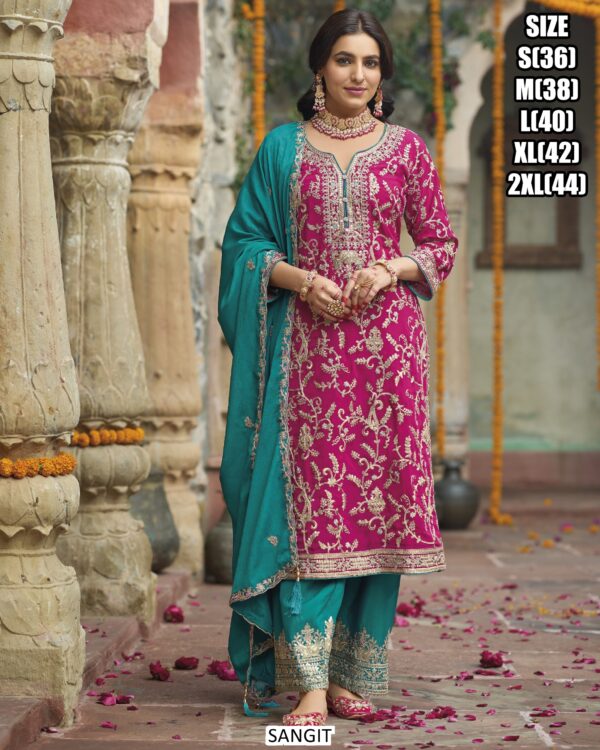 New Arrival Wedding Special Superhit Collection - Kurta Plazo With Dupatta Suit Sets