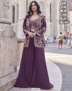 Buy The Perfect Combination Of Latest Crop Top Plazo With Jacket For Women From Collection Of Ethnicrang