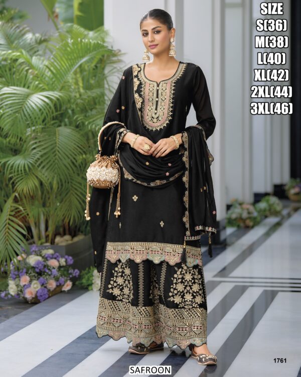 Readymade Women's Kurta, Plazo And Dupatta For Indian Festival Wear Three Piece Sets