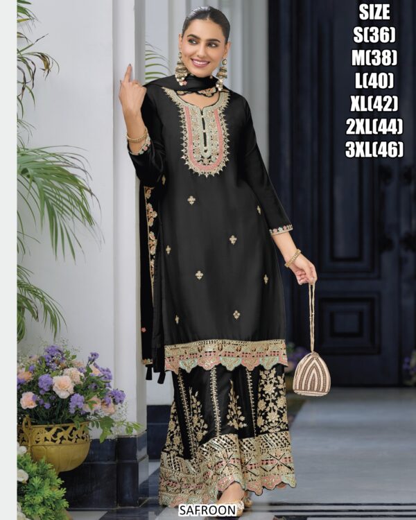 Readymade Women's Kurta, Plazo And Dupatta For Indian Festival Wear Three Piece Sets