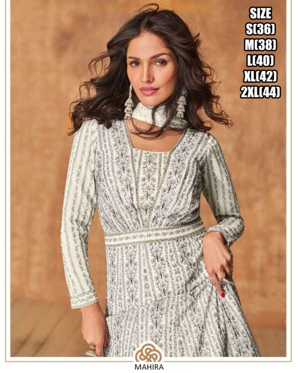 Ready To Wear Long Anarkali Wedding Wear Gown Dresses In Pretty Two Colours