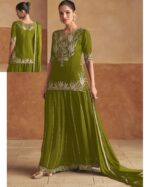 Introducing Our All New Embroidered Top With Flared Plazo Set Befitting The Weddings