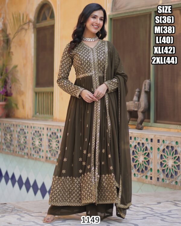 Introducing Our Latest Collection Of Readymade Indo-Western Dresses, This Set Includes Two Beautifully Designed Plazo Suits