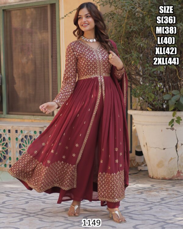 Introducing Our Latest Collection Of Readymade Indo-Western Dresses, This Set Includes Two Beautifully Designed Plazo Suits