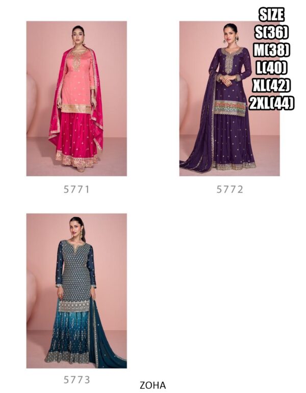 Make A Statement With This Set Of Three Readymade Plazo Suits From Ethnicrang