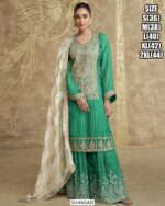 Radiant Traditions Women's Indian And Pakistani Plazo Suits Ensemble