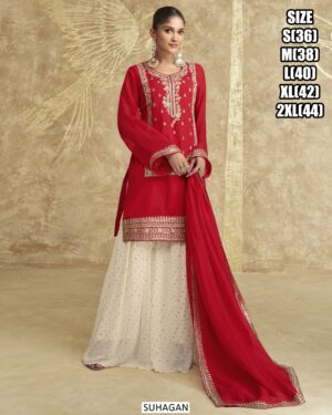 Radiant Traditions Women's Indian And Pakistani Plazo Suits Ensemble