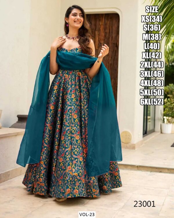 We Offer Stylish Collection Of Digital Printed Gowns With Modern Designs