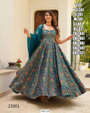 We Offer Stylish Collection Of Digital Printed Gowns With Modern Designs
