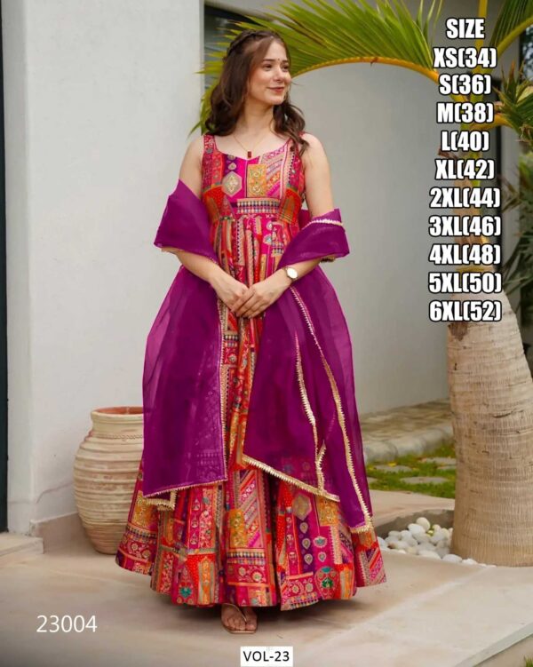 We Offer Stylish Collection Of Digital Printed Gowns With Modern Designs