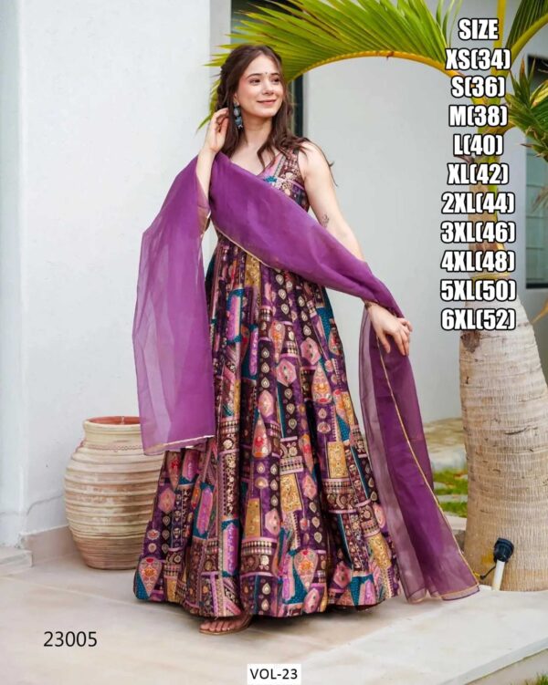 We Offer Stylish Collection Of Digital Printed Gowns With Modern Designs