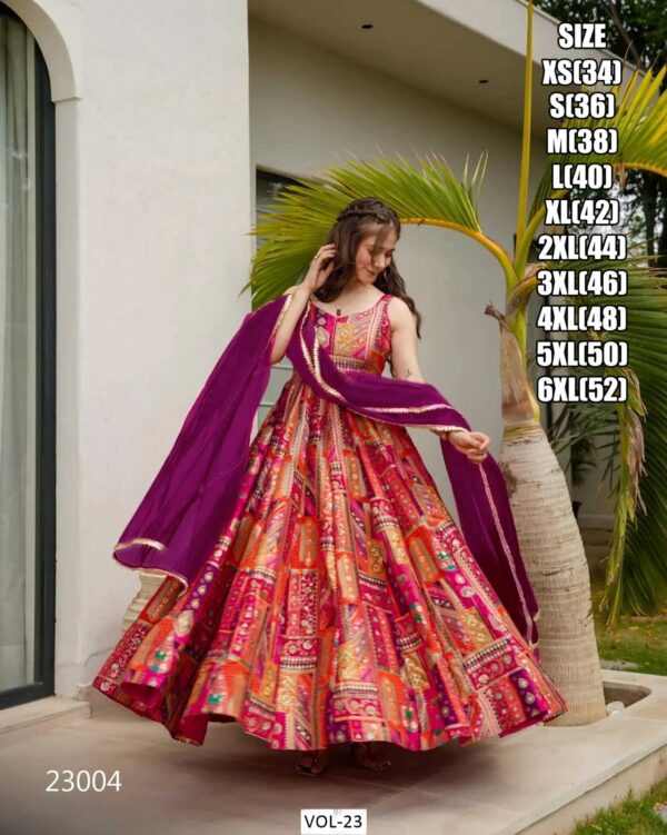 We Offer Stylish Collection Of Digital Printed Gowns With Modern Designs