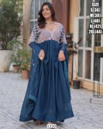Embellished Readymade Anarkali Gown Dresses For Women - Ethnicrang
