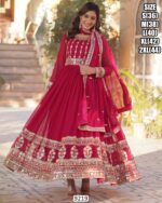 Get Ready To Stun In This Luxury Designer Embroidery Partywear Women's Gowns (Full Set)