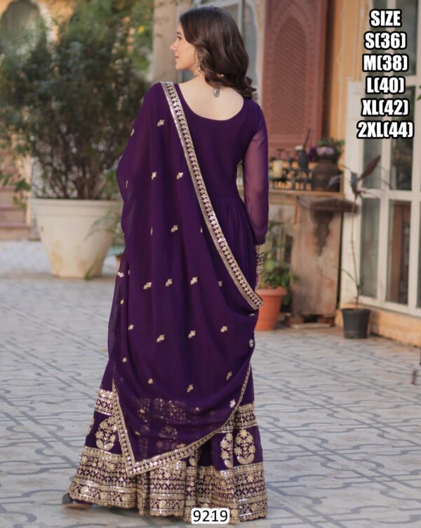 Get Ready To Stun In This Luxury Designer Embroidery Partywear Women's Gowns (Full Set)