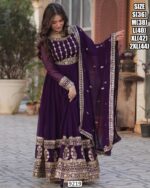 Get Ready To Stun In This Luxury Designer Embroidery Partywear Women's Gowns (Full Set)