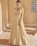 Chikankari Embroidered Wedding And Partywear Gown Dresses With Dupatta