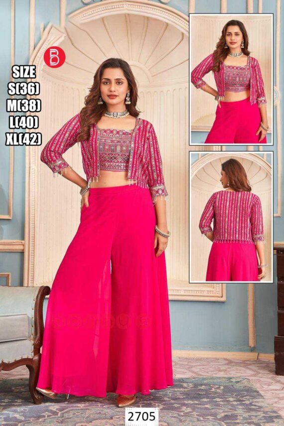 Shop For Partywear Three-Piece Indo-Western Sets Online At Ethnicrang, Choose From A Variety Of Colors, Patterns And Designs