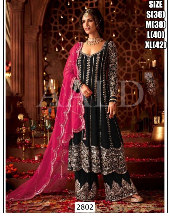 Elegant Traditional Three Piece Outfit For Parties, Weddings And Festive Occasions
