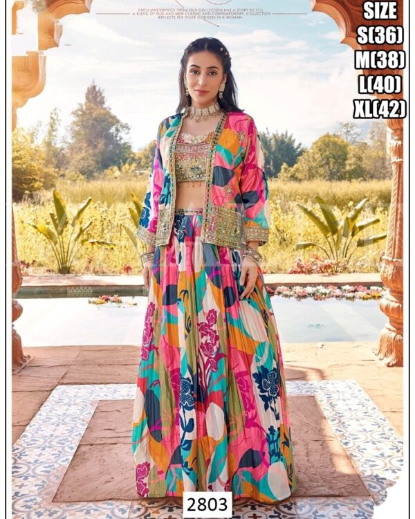 Elegant Traditional Three Piece Outfit For Parties, Weddings And Festive Occasions