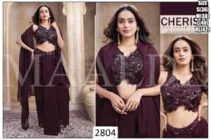 Elegant Traditional Three Piece Outfit For Parties, Weddings And Festive Occasions