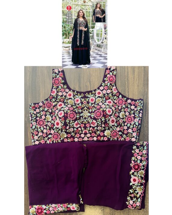 Shop For Partywear Three-Piece Indo-Western Sets Online At Ethnicrang, Choose From A Variety Of Colors, Patterns And Designs