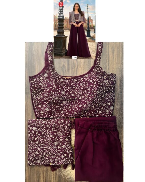 Shop For Partywear Three-Piece Indo-Western Sets Online At Ethnicrang, Choose From A Variety Of Colors, Patterns And Designs