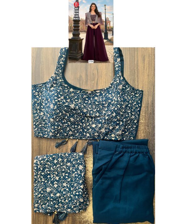 Shop For Partywear Three-Piece Indo-Western Sets Online At Ethnicrang, Choose From A Variety Of Colors, Patterns And Designs