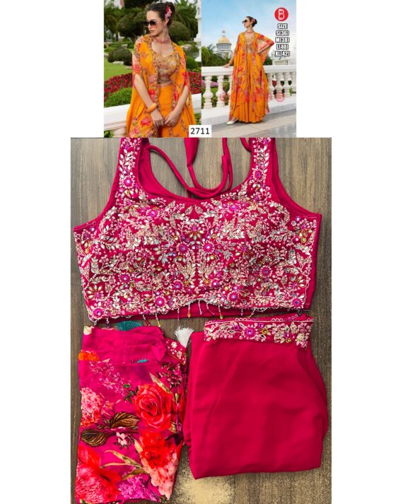 Shop For Partywear Three-Piece Indo-Western Sets Online At Ethnicrang, Choose From A Variety Of Colors, Patterns And Designs