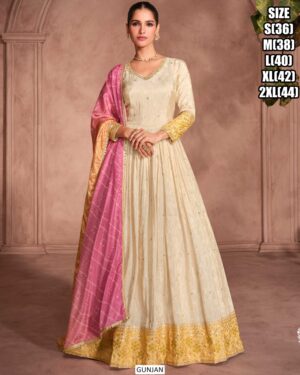 Make Your Best Look With Our Wedding Wear New Gown With Dupatta Sets