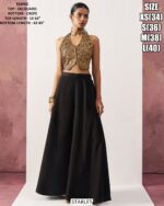 Immerse Yourself In The Sophistication Of Our Crop Top And Plazo Set Specially For Parties