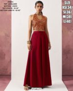 Immerse Yourself In The Sophistication Of Our Crop Top And Plazo Set Specially For Parties