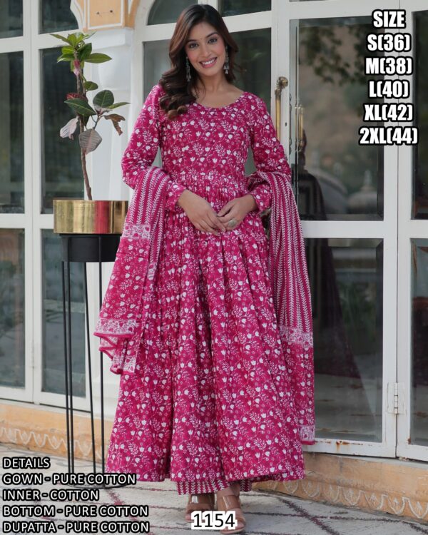 We Have Pure Cotton Gown Sets Available In Two Beautiful Colours!