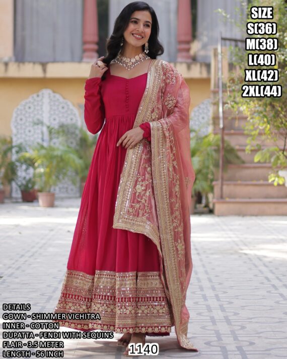 Buy Now! Function Special Long Anarkali Style Readymade Gown Suits