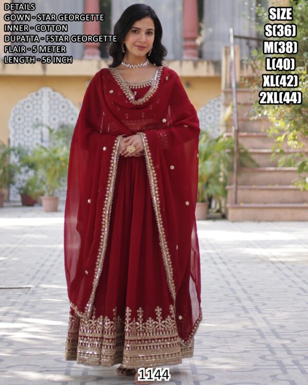 Get Ready To Dazzle In This Stunning Set Of Two Readymade Gowns From Ethnicrang
