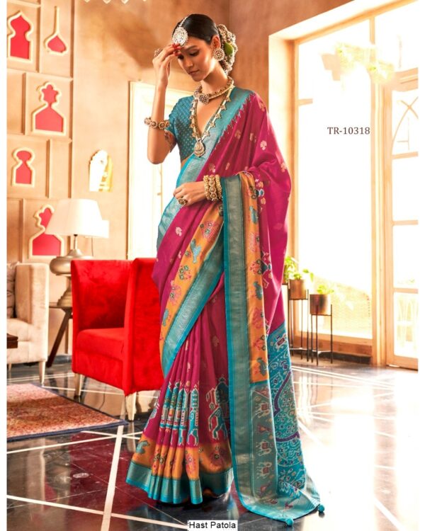 Explore Our Premium And Authentic Saree Collection, Showcasing Patola Design
