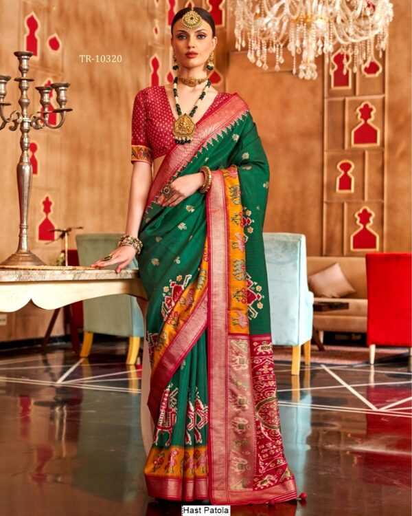 Explore Our Premium And Authentic Saree Collection, Showcasing Patola Design