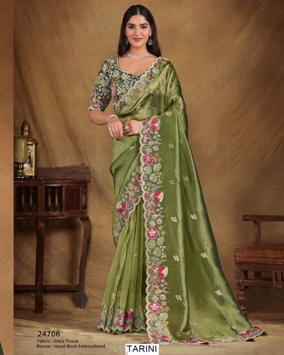 Our Latest Collection Of Wedding Wear Designer Un-Stitched Sarees At Affordable Prices