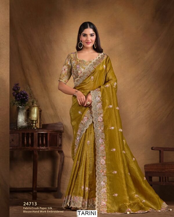 Our Latest Collection Of Wedding Wear Designer Un-Stitched Sarees At Affordable Prices