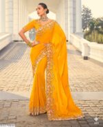 Presenting Our Stunning Wedding Wear Designer Un-Stitched Blouse With Sarees