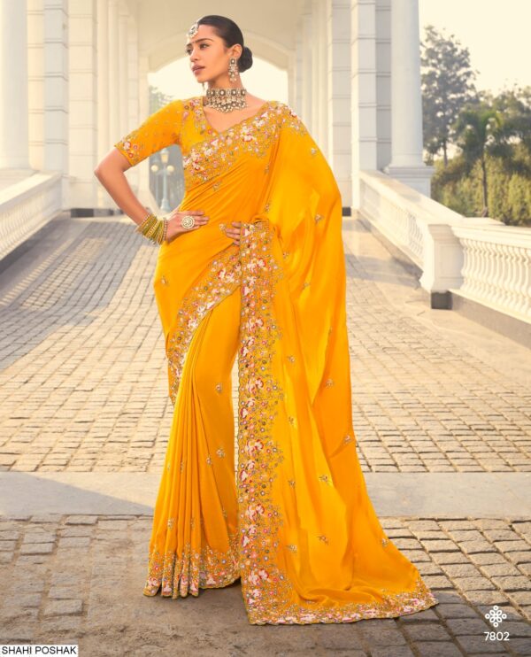 Presenting Our Stunning Wedding Wear Designer Un-Stitched Blouse With Sarees