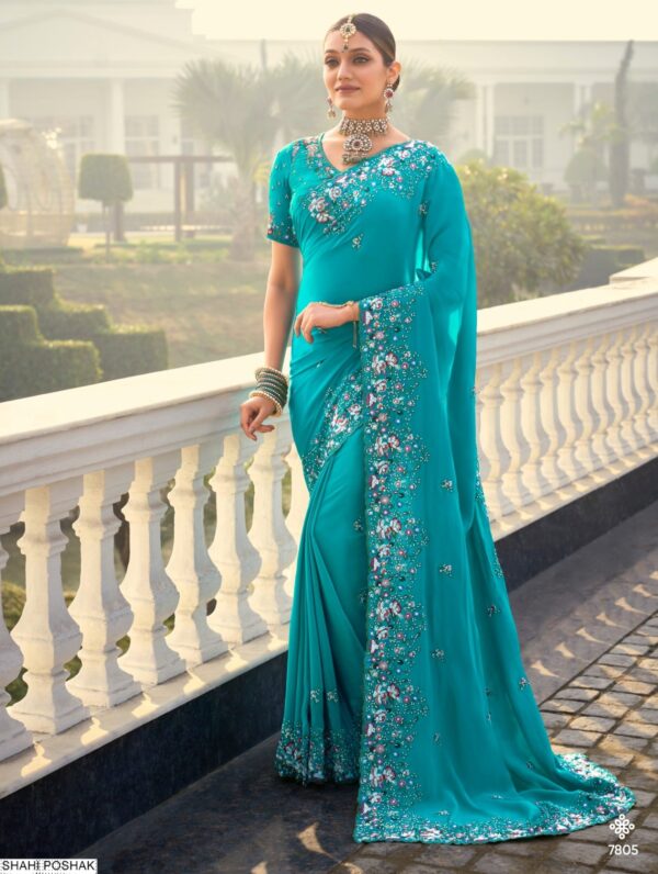 Presenting Our Stunning Wedding Wear Designer Un-Stitched Blouse With Sarees