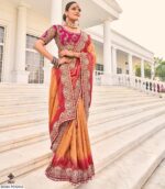 Presenting Our Stunning Wedding Wear Designer Un-Stitched Blouse With Sarees