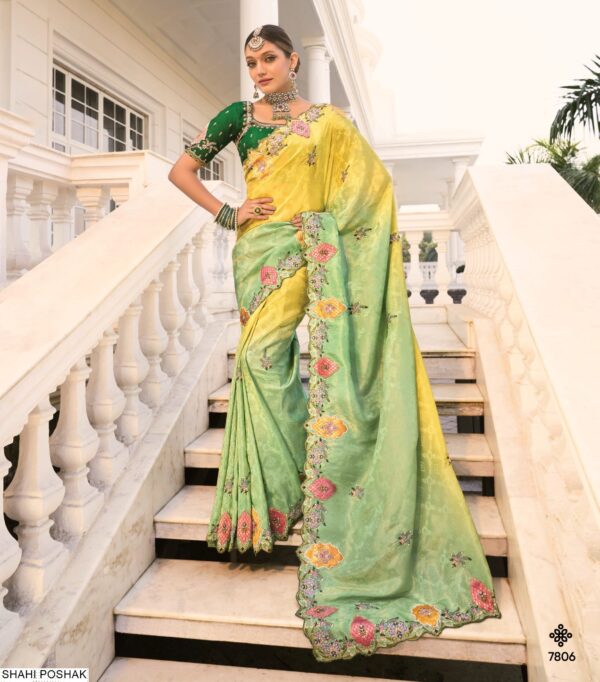 Presenting Our Stunning Wedding Wear Designer Un-Stitched Blouse With Sarees