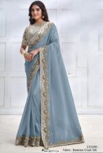Un-Stitched Partywear Sarees Are Available In The Latest Styles! Buy Now!