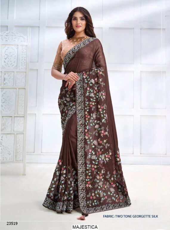 Un-Stitched Partywear Sarees Are Available In The Latest Styles! Buy Now!