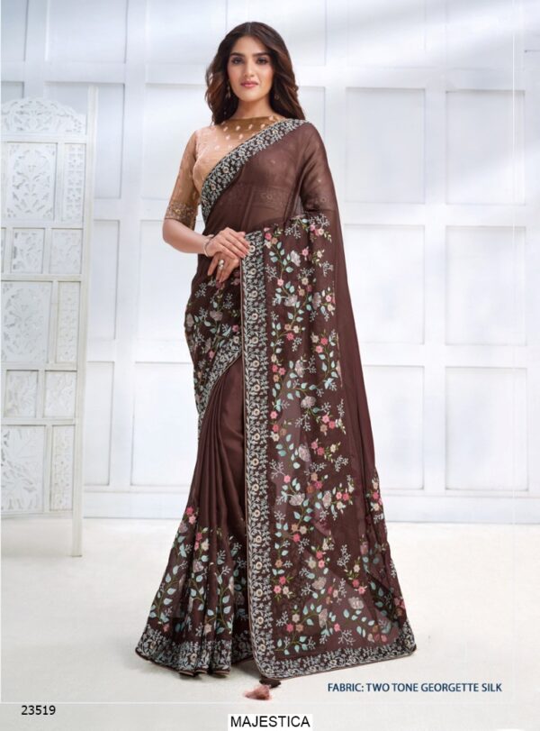 Un-Stitched Partywear Sarees Are Available In The Latest Styles! Buy Now!