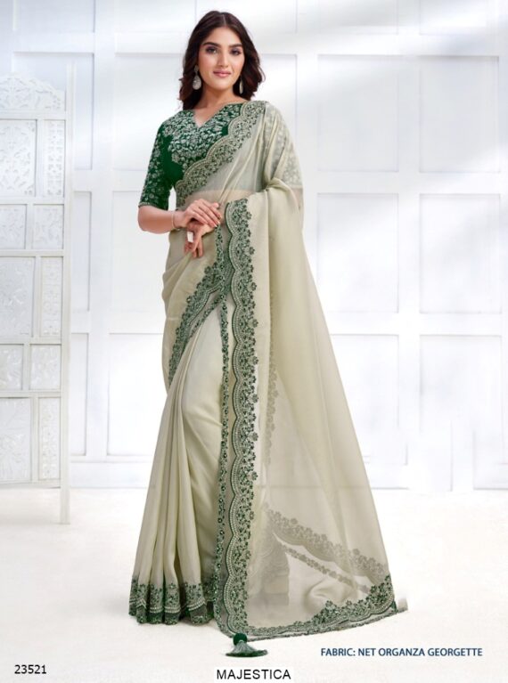 Un-Stitched Partywear Sarees Are Available In The Latest Styles! Buy Now!