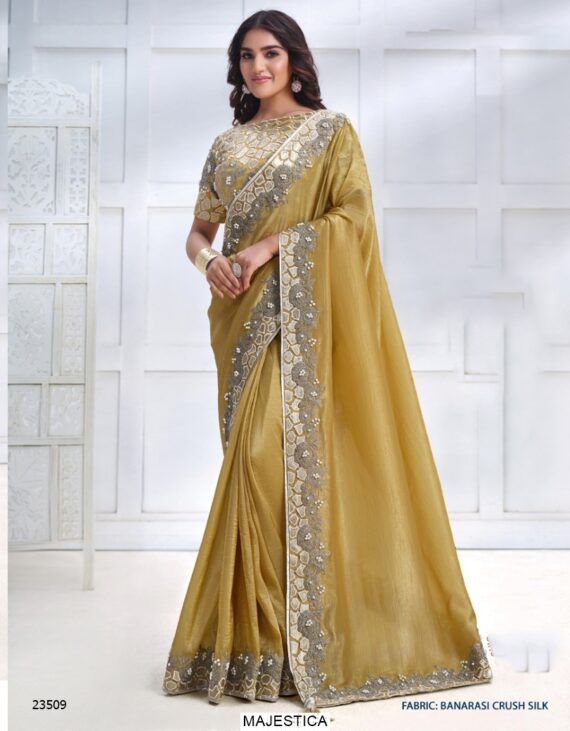 Un-Stitched Partywear Sarees Are Available In The Latest Styles! Buy Now!